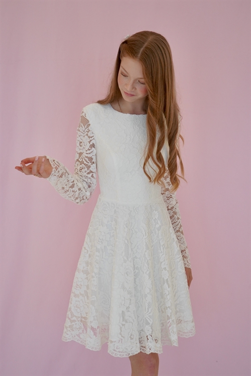 Konfirmationskjoler - Annalina i udsøgt blonde 